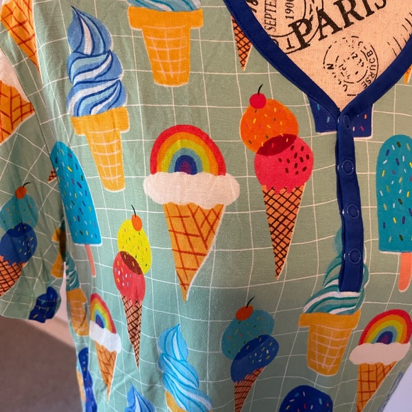 Little Sleepies women’s PJ top” rainbow sprinkles” - Picture 3 of 6